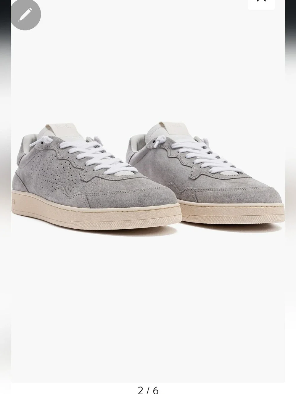 P448 Men’s Suede Low-Top Sneakers in Light Gray Size 41